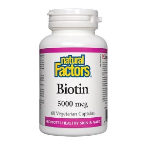 Natural Factors Biotin 5000 mcg 60 Veggie Caps