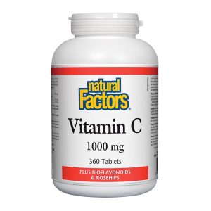 Natural Factors Vitamin C 1000mg Plus Bioflavonoids & Rosehips 360 Tablets