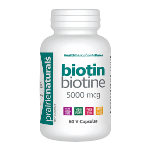 Prairie Naturals Biotin 5000mcg 60 Veggie Caps