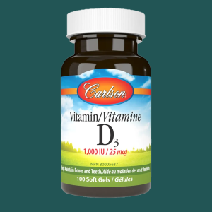 Carlson Vitamin D3 1000 IU 100 Softgels