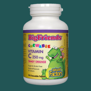 Natural Factors Big Friends Vitamin C 250mg Tangy Orange 90 Chewable Tablets