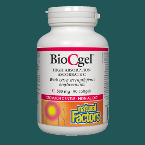 Natural Factors Bio C Gel High Absorption Ascorbate C 500mg 90 Softgels