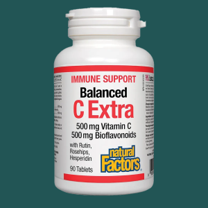 Natural Factors Vitamin C Extra Balanced Immune Support 500mg 90 Tablets