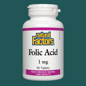 Natural Factors Folic Acid 1mg 90 Tablets