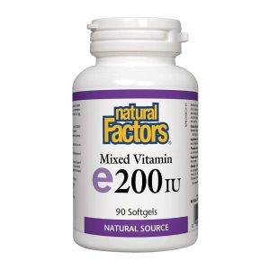 Natural Factors Mixed Vitamin E 200 IU 90 Softgels