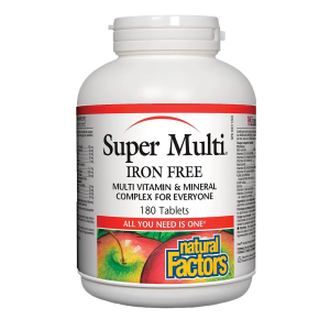 Natural Factors Super Multi Iron Free 180 Tablets