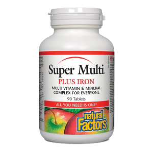 Natural Factors Super Multi Plus Iron 90 Tablets
