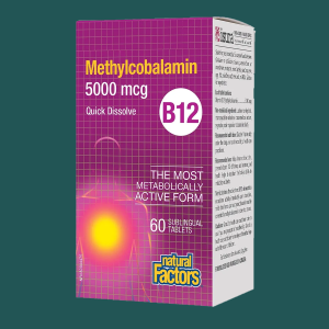 Natural Factors B12 Methylcobalamin 5000mcg 60 Tablets