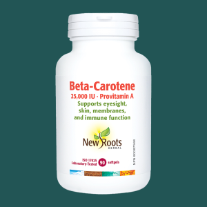 New Roots Beta-Carotene 25000 IU 90 Softgels