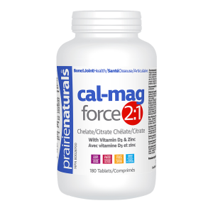 Prairie Naturals Cal-Mag-Force 2:1 400 mg 180 Tablets