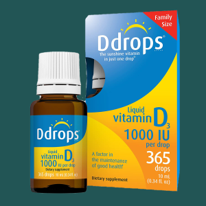 Ddrops Vitamin D3 1000 IU Liquid 365 Drops