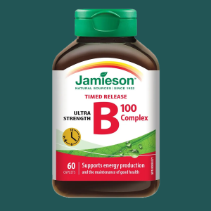 Jamieson B Complex 100mg Timed Release Ultra Strength 60 Caplets