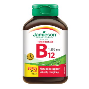 Jamieson Vitamin B12 1200mcg Timed Release 60+20 Tablets