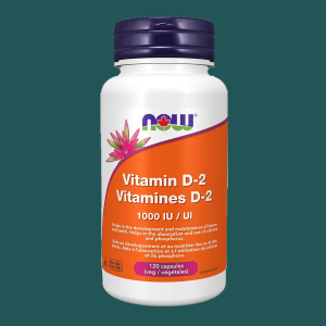 NOW Vitamin D-2 1000 IU 120 Veggie Caps