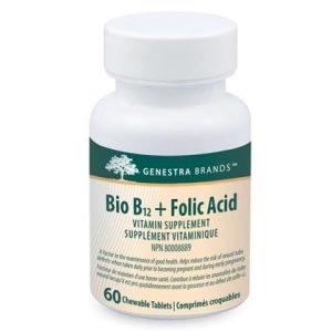 Genestra Bio B12 + Folic Acid 60 Chewable Tablets