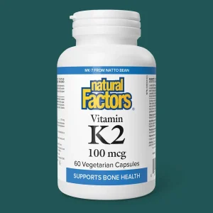 Natural Factors Vitamin K2 100mcg 60 Veggie Caps
