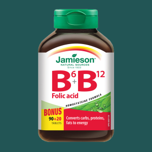 Jamieson B6 + B12 & Folic Acid 90+20 Tablets