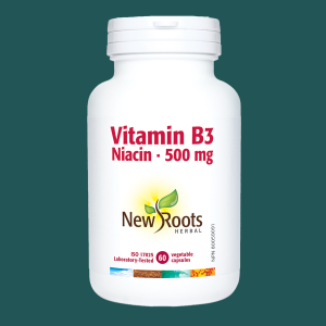 New Roots Vitamin B3 Niacin 500mg 60 Veggie Caps