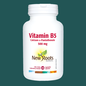 New Roots Vitamin B5 Calcium D Pantothenate 500mg 100 Veggie Caps