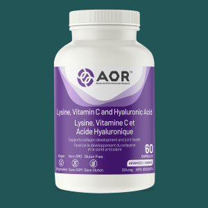 AOR Lysine, Vitamin C & Hyaluronic Acid 224mg 60 Veggie Caps