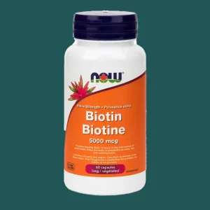 Now Biotin 5000mcg 60 Veggie Caps