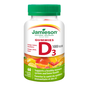 Jamieson Vitamin D3 1000IU/UI 60 Gummies