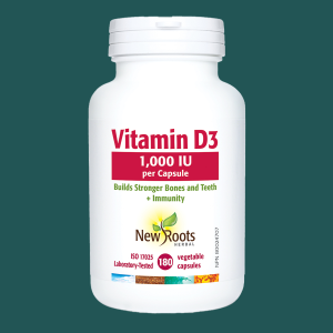 New Roots Vitamin D3 1000 IU 180 Veggie Caps