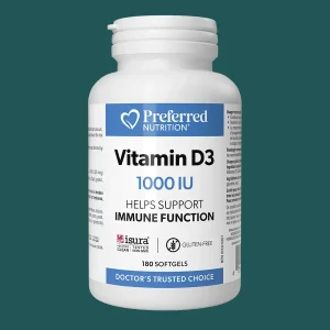 Preffered Nutrtion Vitamin D3 1000 IU 180 Softgels