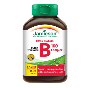 Jamieson B-Complex 100mg Timed Release Ultra Strength 90+30 Caplets