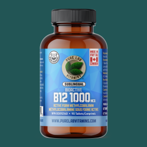 Pure Lab Vitamins Bioactive B12 Methylcobalamin 1000mcg 90 Tablets