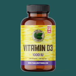 Pure Lab Vitamins Vitamin D3 1000 IU 360 Veggie Caps