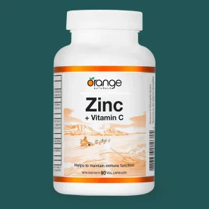 Orange Naturals Zinc + Vitamin C 90 Veggie Caps
