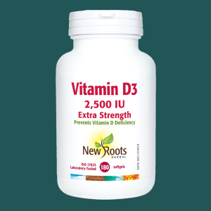New Roots Vitamin D3 2500 IU 180 Softgels