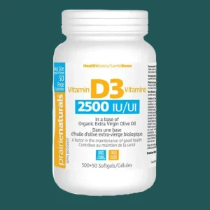 Prairie Naturals Vitamin D3 2500 IU 550 Softgels