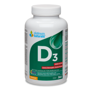 Platinum Naturals Vitamin D3 2500 IU 360 Softgels