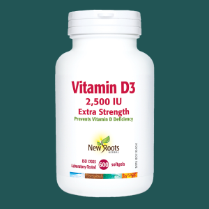 New Roots Vitamin D3 2500 IU 600 Softgels