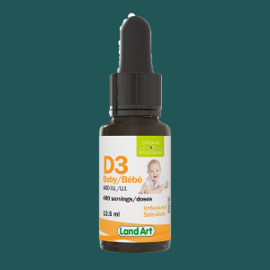 Land Art Organic Vitamin D3 400 IU Baby Unflavoured 13.5mL