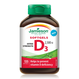 Jamieson Vitamin D3 Extra Strength 2500 IU 135 Softgels