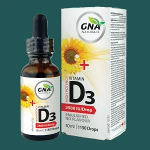 GNA Naturals Vitamin D3 Emulsified 2500 IU 30mL
