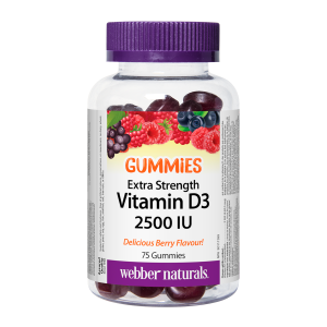 Webber Naturals Vitamin D3 2500 IU 75 Gummies