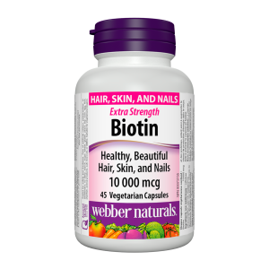 Webber Naturals Biotin 10000mcg 45 Veggie Caps