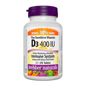 Webber Naturals Vitamin D3 400 IU 180+90 Tablets