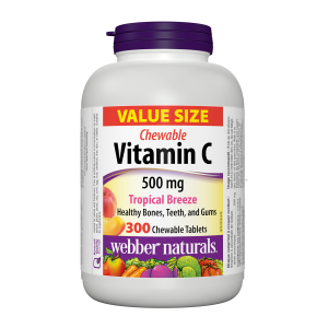 Webber Naturals Vitamin C 500mg Tropical Breeze 300 Chewable Tablets