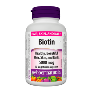 Webber Naturals Biotin 5000mcg 60 Veggie Caps