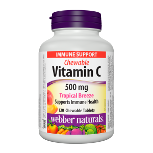 Webber Naturals Vitamin C 500mg Tropical Breeze 120 Chewable Tablets