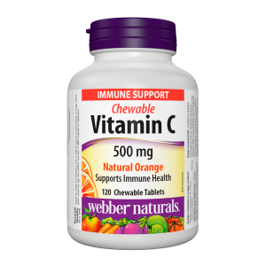 Webber Naturals Vitamin C 500mg Orange 120 Chewable Tablets