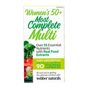 Webber Naturals Women's 50+ Most Complete Multi 90 Veggie Caps