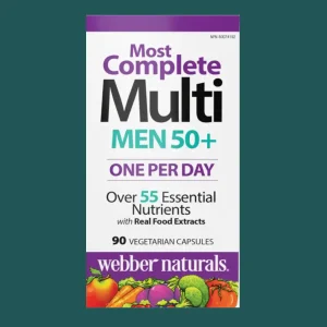 Webber Naturals Men's 50+ Most Complete Multi 90 Veggie Caps