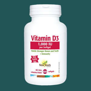 New Roots Vitamin D3 1,000 IU 600 Softgels