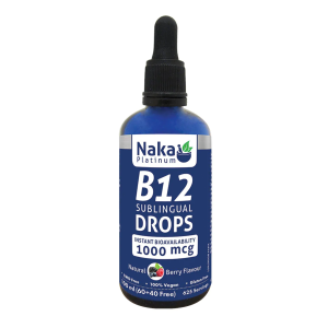 Naka Platinum B12 Sublingual Drops 1000mcg 60+40mL